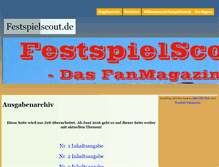 Tablet Screenshot of magazin.festspielscout.de